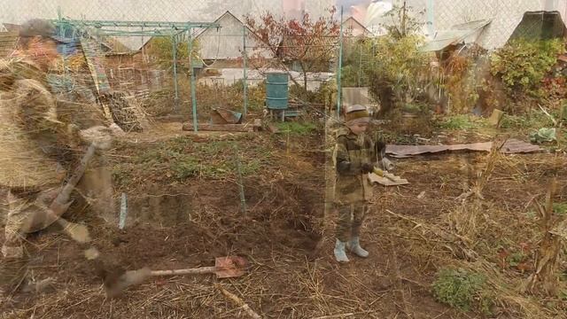Мужской огород. Делаем теплые грядки.