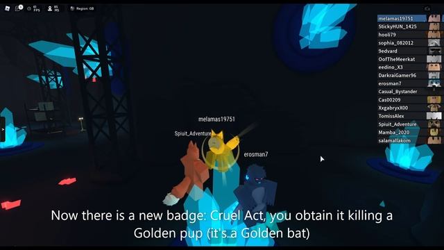 Roblox:"Kaiju Paradise V.18" Badge: Golden Pup смотреть онлайн