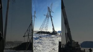 установка опор лэп