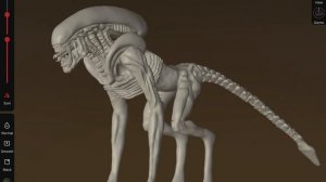 Alien dog Xenomorph WIP3 made with the sculpting app Nomad on iPad