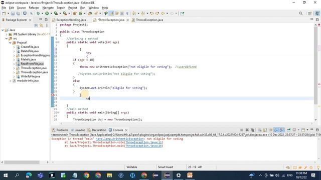 Java | Exception handling in Java | Throw VS Throws смотреть онлайн