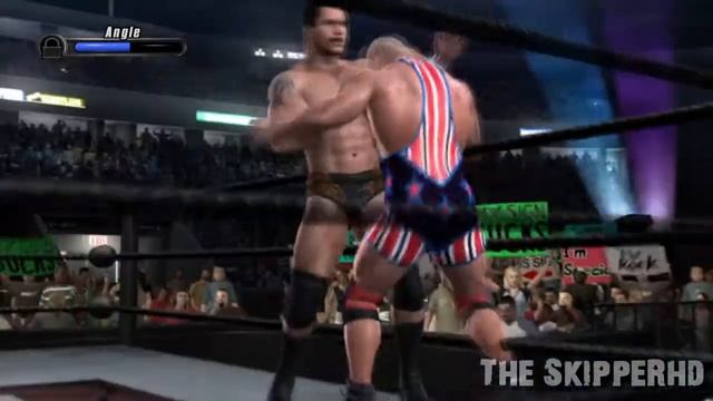 WWE Smackdown Vs Raw 2008 XBOX 360 - Randy Orton Vs Kurt Angle (Mod) - Hardcore Match смотреть онлайн