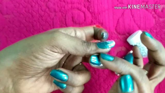 Easy Way To Apply Glitter Gradient Review in Tamil