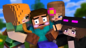 Опасные девочки живущие в джунглях похитили Стива  #майнкрафт #мультики #Animation