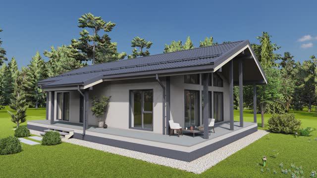 Каркасный дом Лагуна 115-1 по PREFAB технологии