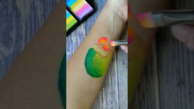 Аквагрим кокосовый коктейль вместе с Ольгой Горбачевой ? ? #аквагрим #faceart #painting #рисунки