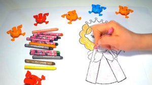 ! Раскрашиваем картинки для детей из мультфильмов про Принцесс ?, добрые детские раскраски