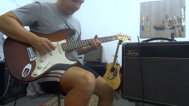 Teste Guitarra Strato (Giannini?) Captadores Fender Tex Mex смотреть онлайн