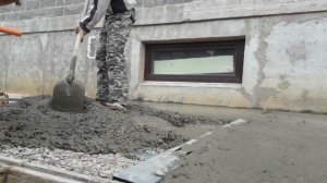 Заливка отмостки  под тротуарную плитку. Начало