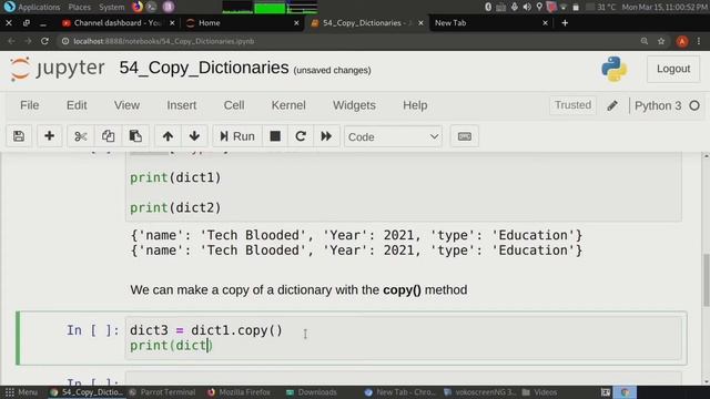 #54 Copy Dictionaries In Python | How To Copy Dictionaries In Python | Copy() , Dict()| Tech Bloode