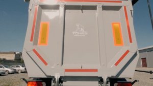 ТОНАР SL4-30A АЛЮМИНИЕВЫЙ облегченный самосвальный полуприцеп задняя разгрузка 9595 30 кубов обзор