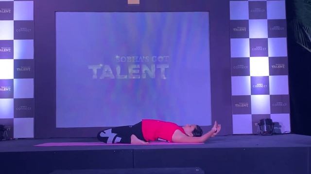 Solo yoga performance