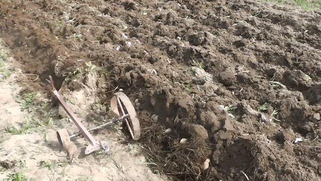 Лебедка для вспашки - посадка картофеля самодельным плугом