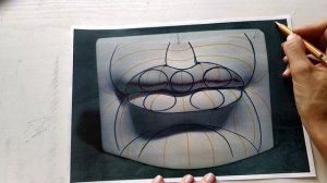 Как нарисовать губы Давида строение тон