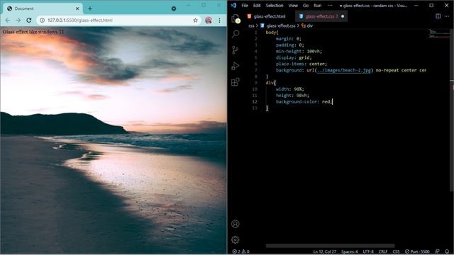 How to make glass effect like windows 11 using html css in hindi | glassmorphism | html developer