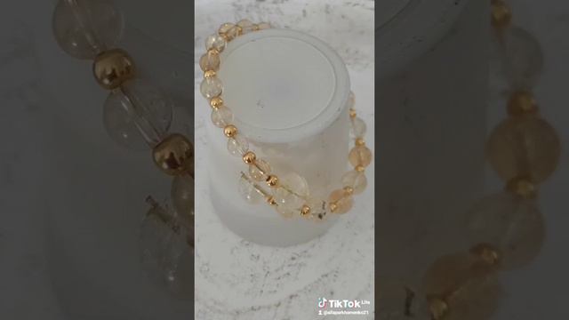 Браслет из натурального камня цитрина