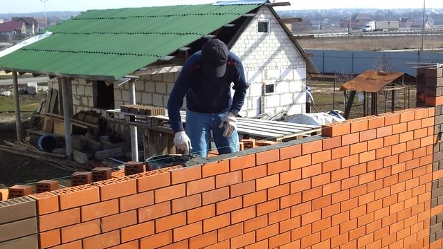 Кладка облицовочного кирпича. смотреть онлайн