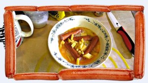 ЯИЧНИЦА В МИКРОВОЛНОВКЕ с сосисками и сыром