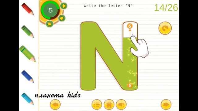 Учимся писать АНГЛИЙСКИЕ БУКВЫ английский алфавит развивашки для детей ИГРА смотреть онлайн