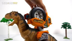 Villains appeared on the dinosaurs! Tobot V Speed, Monster! Protect the PJ Masks!! - DuDuPopTOY