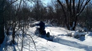 Альбатрос-XL8 по глубокому снегу в кустах или почему мне нравятся легкие мотобуксировщики.