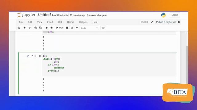 While loop in Python | While loop with break | While loop with continue  | While with continue