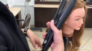 Накрутка локонов на утюжок .Способ 1.