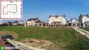 РАЗБИВКА И ЗАКРЕПЛЕНИЕ ОСЕЙ ДОМА НА УЧАСТКЕ. ВЫНОСКИ ОСЕЙ