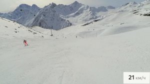 Эльбрус. Скоростной спуск 80км/ч.
