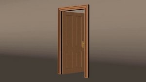 Door opening animation with sound