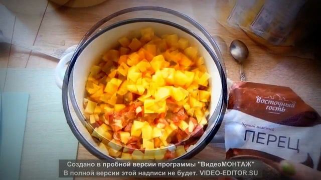 НАЦИОНАЛЬНОЕ ТАТАРСКОЕ БЛЮДО ЭЧПОЧМАК С КАРТОШКОЙ И МЯСОМ