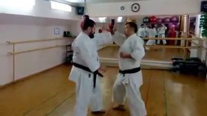 Bunkai element of kata Suparimpei (Suparinpei) kata