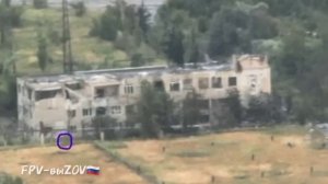 Удар FPV дроном по позиции ВСУ/Strike at the AFU position by FPV drone