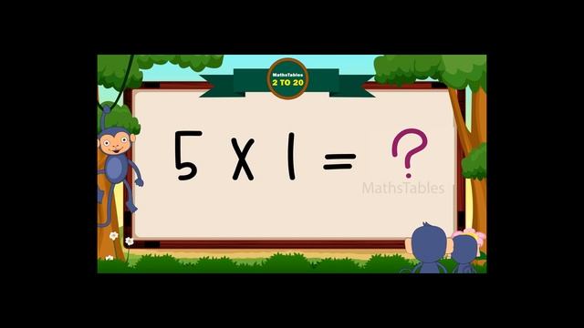5-x1=5 Multiplication, Table of Five 5 Tables Song Multiplication Time of tables - MathsTables смотреть онлайн