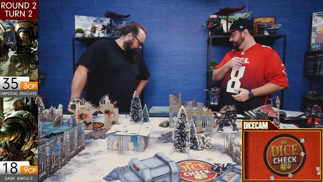 Imperial Knights (Tom) vs. Dark Angels (Dameki) | DICE CHECK Warhammer 40k Battle Report 2,000pts.