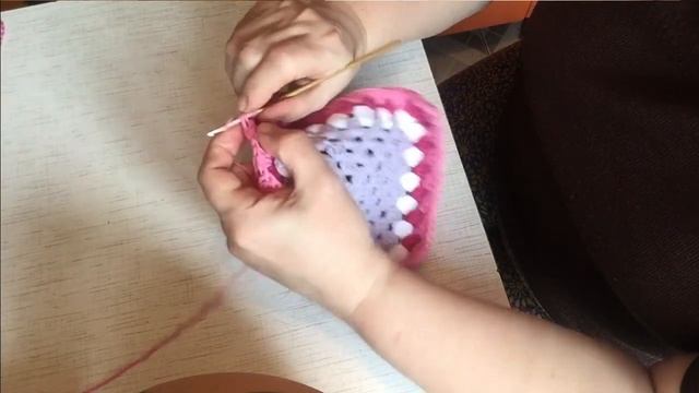 СПОСОБ СОЕДИНЕНИЯ КВАДРАТНЫХ МОТИВОВ МЕЖДУ СОБОЙ / Как соединять мотивы для пледа между собой