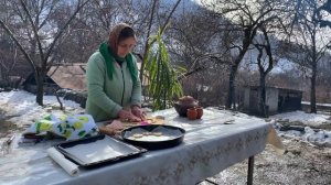 Cooking Azerbaijani Khinkali Arishta In A Faraway Village