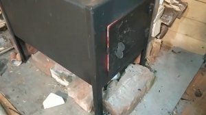 Горит, печь Везувий мини печка буржуйка