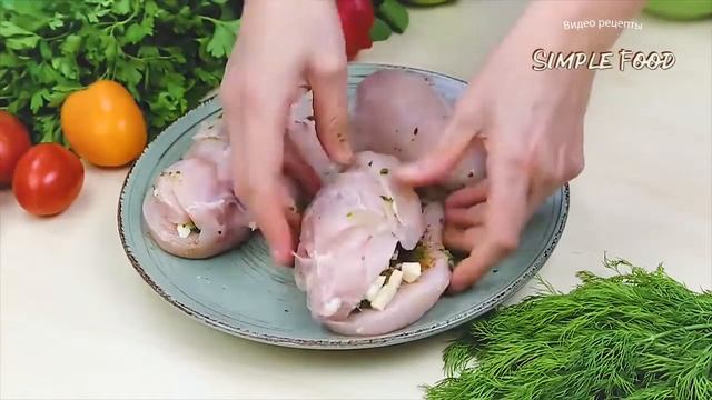 Самые Простые Рецепты - Запечённая курица с брынзой