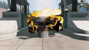 Автомобили против боллардов – BeamNG