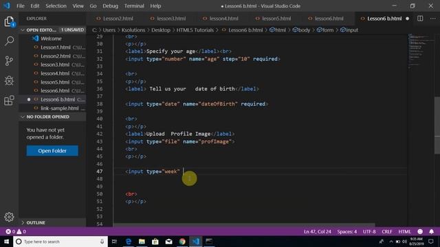 Lesson 6 b : Working with HTML Form смотреть онлайн