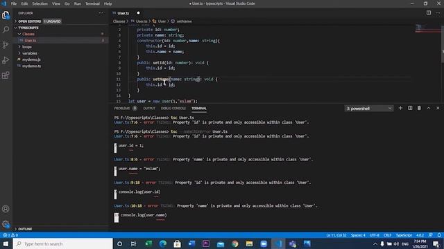 Type-Script Classes смотреть онлайн