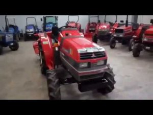 Полноприводный японский трактор MITSUBISHI MT21 Видео