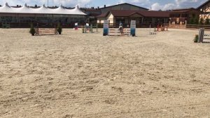 Виктория Никифорова и Бумер на турнире по конкуру в КСК Дивный 3 августа 2018