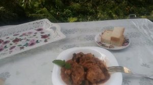 Чихохбили-рагу из птицы. Национальное грузинское блюдо. Мукбанг за кадром.