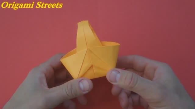 Как сделать корзинку из бумаги Оригами корзина.mp4