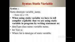 P:1|Static Variables and Static Function in c++ with examples in code block in OOP|static variable