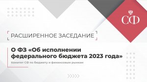 О ФЗ «Об исполнении федерального бюджета 2023 г»