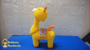 3d origami llama , 3d origami alpaca | paper handmade alpaca ornament
