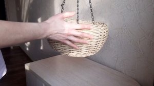Подвесное кашпо из полиротанга